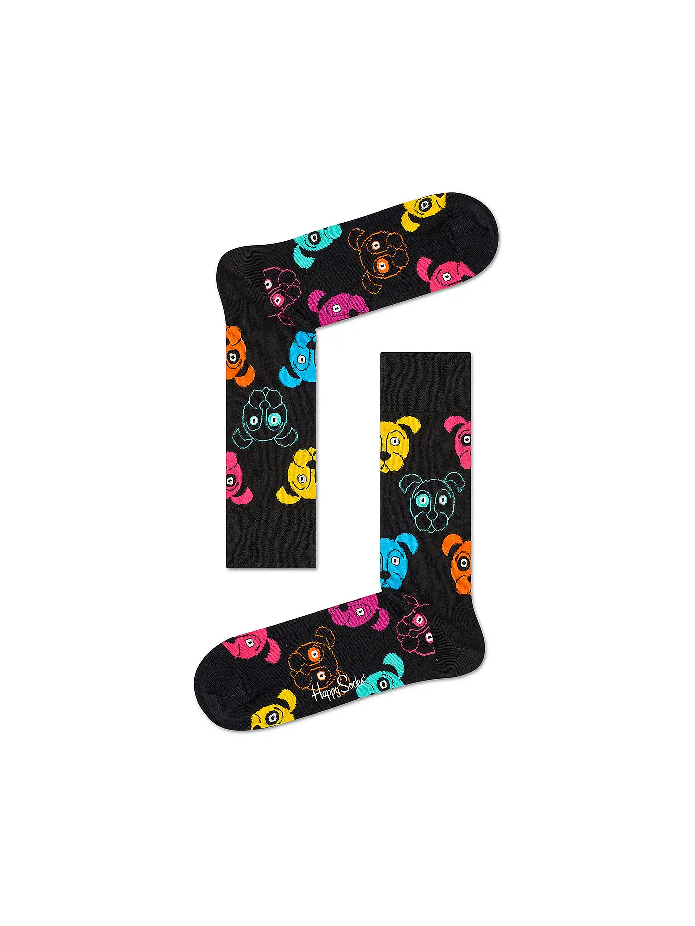 HAPPY SOCKS | Damen Socken DOG 36-40 black | 